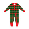Christmas Plaid Zip Romper