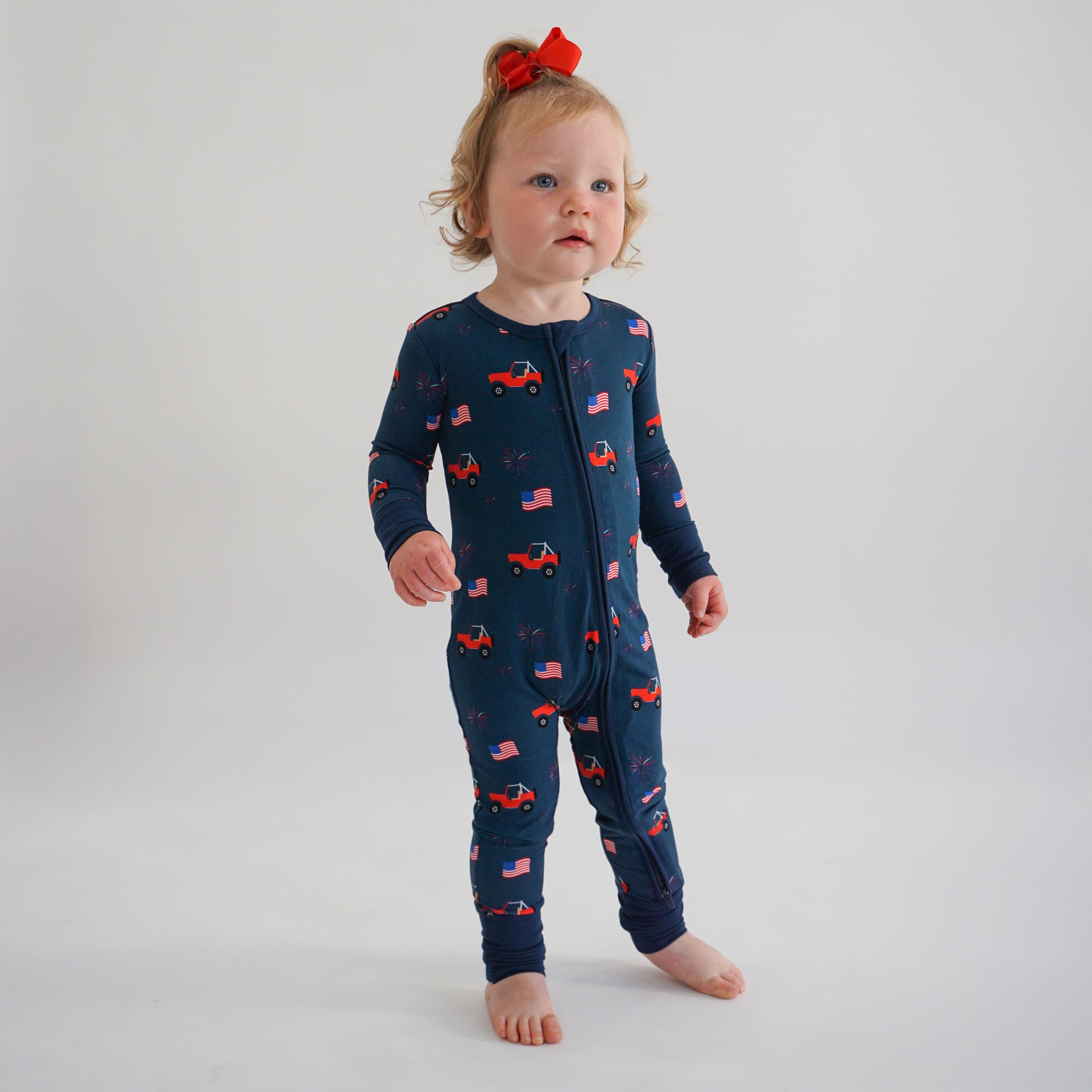 Red Jeep Zip Romper