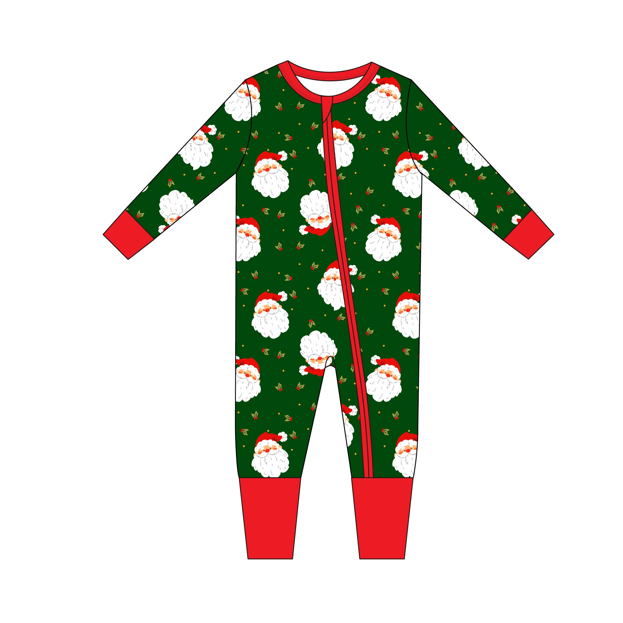 Santa Zip Romper